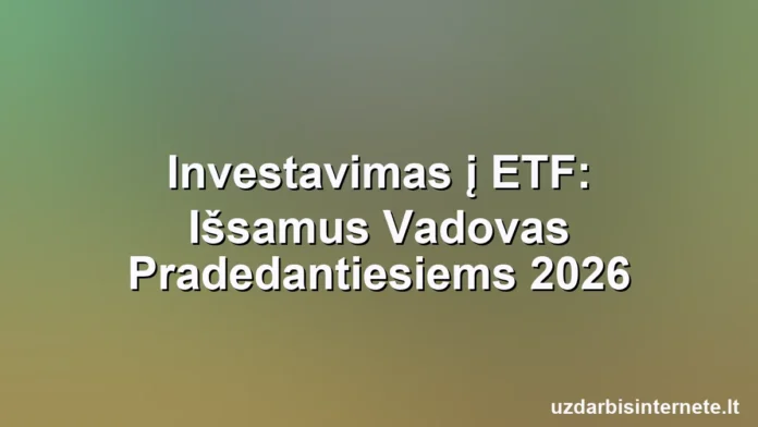 Įvairios miniatiūrinės investicijos (atsargos, obligacijos), sujungtos į skaidrų ETF, padidindamas augimą.