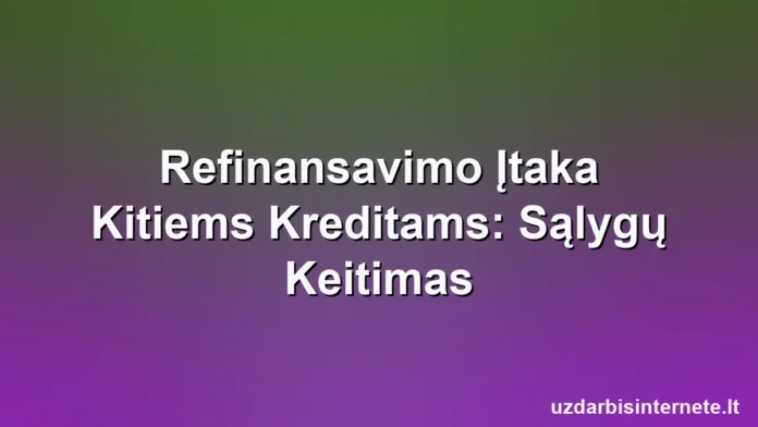 Pagrindinės paskolos sutarties, sujungtos su keliais kitais finansiniais įsipareigojimais, pakoregavimas ranka.