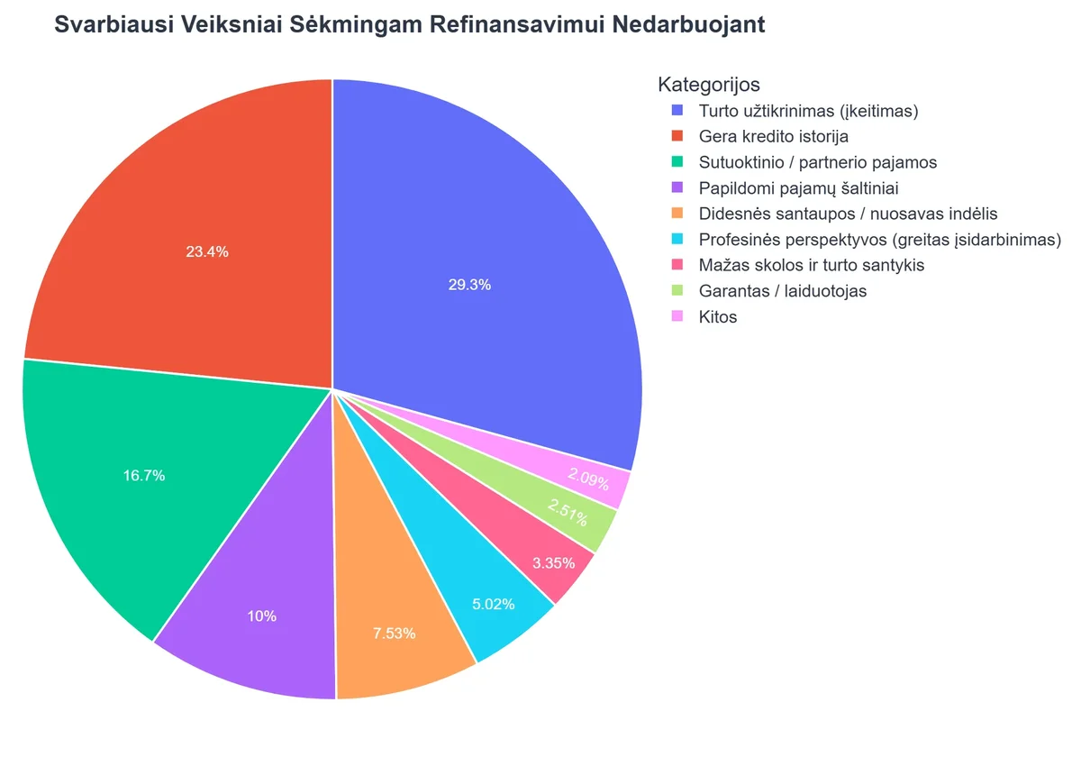 Svarbiausi Veiksniai Sėkmingam Refinansavimui Nedarbuojant