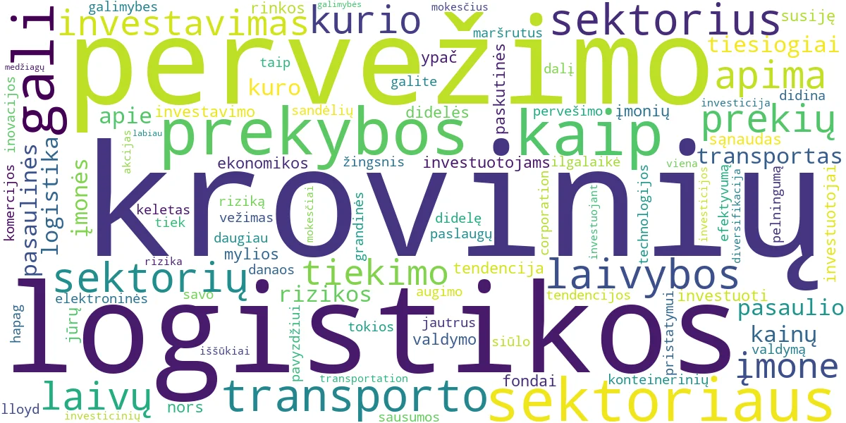 Word cloud for article: Krovinių Pervežimo Sektoriaus Investavimas: Laivybos ir Logistikos Galimybės